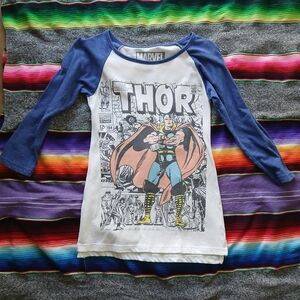 Marvel Thor Raglan Graphic Tee - Blue & White